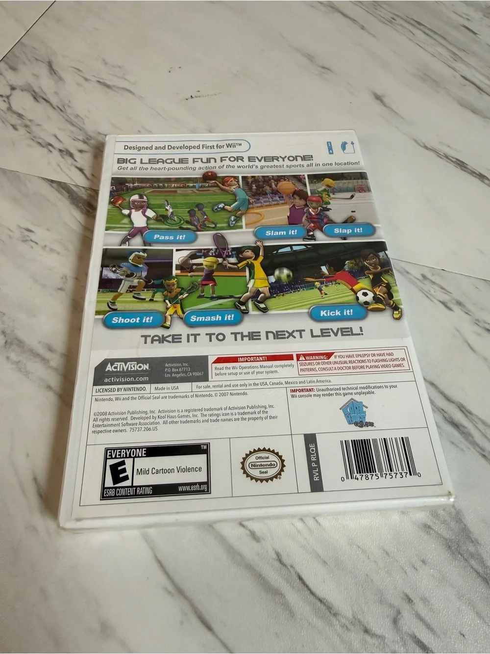 Vintage Big League Sports Nintendo Wii Video Game - Complete In Box